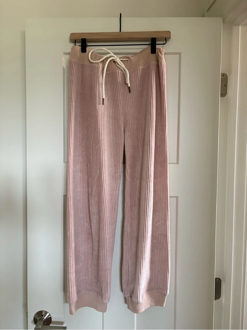 THE GREAT. Heirloom Pink Corduroy Velour Sweat Set pants size 0/ top size 1